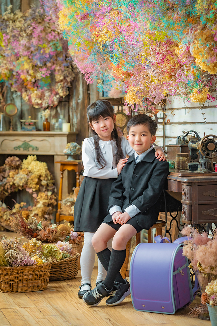 兄妹や家族と一緒の撮影OK