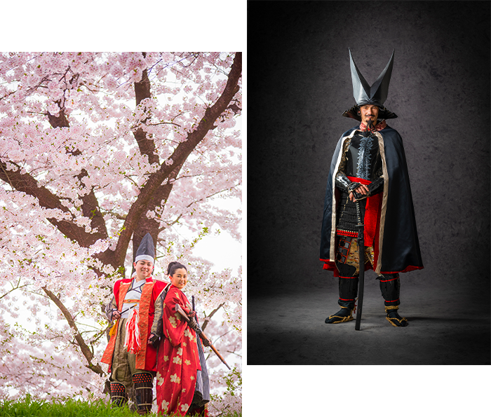 歴史ある会津を象徴する衣装をご用意。